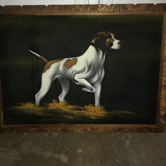 Vintage Art on Felt - “Pointer”